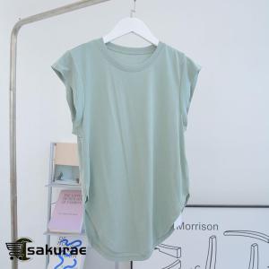 ゆったり 通気Tシャツ 丸み裾 サイドスリット...の詳細画像5