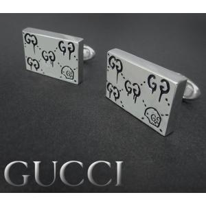 【送料無料】 グッチ GUCCI カフス ボタン スウィヴル式 GGゴースト スカル SV925 シルバー Ag メンズ 紳士 レディース 小物 シャツ袖飾り｜oomoto122