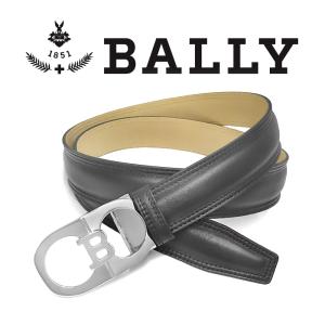 【未使用 超美品】 バリー BALLY ベルト ロゴバックル レザー 本革 ブラック 105〜115cm 110/44 紳士 メンズ 大きいサイズ カッティング可｜oomoto122