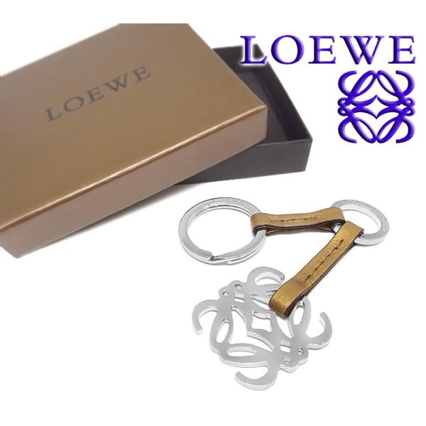 【未使用 超美品】 ロエベ LOEWE キーホルダー キーリング チャーム ストラップ 小物 アナグ...