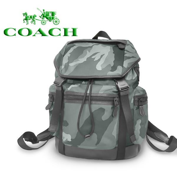 【超美品 ほぼ未使用】 コーチ COACH リュック バックパック バッグ 鞄 カモフラ柄 ナイロン...