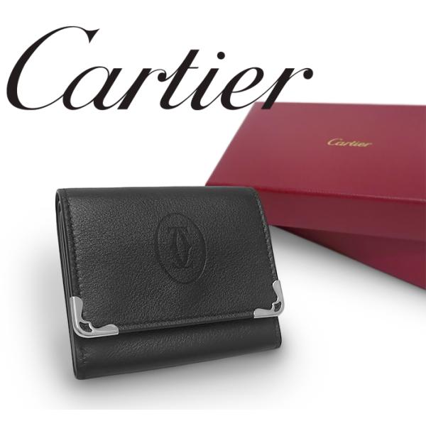 【美品 ほぼ未使用】 カルティエ Cartier マストライン ホック式 コインケース 小銭入れ 財...