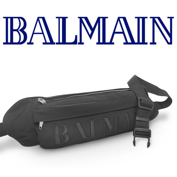 【未使用 超美品】 バルマン BALMAIN ボディバッグ ショルダーバッグ 鞄 バックル着脱 キャ...