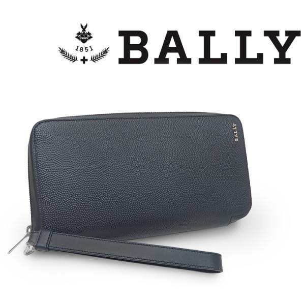 【超美品 ほぼ未使用】 バリー BALLY ラウンドファスナー長財布 オーガナイザー セカンドバッグ...