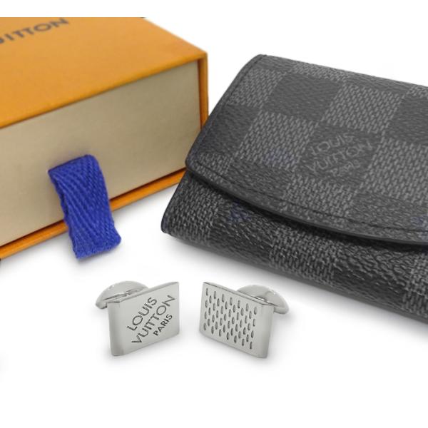 【送料無料】 ルイヴィトン LV カフスボタン カフリンクス ブトンドゥマンシェット スウィヴル式 ...