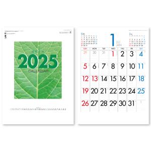 名入れ 可　カレンダー 2025年 令和7年 壁掛け 25冊から A2・3色カラー文字月表 NC-21 送料無料 月めくり 月表 印刷 小ロット 25 50 100 150 200 250｜oomoto