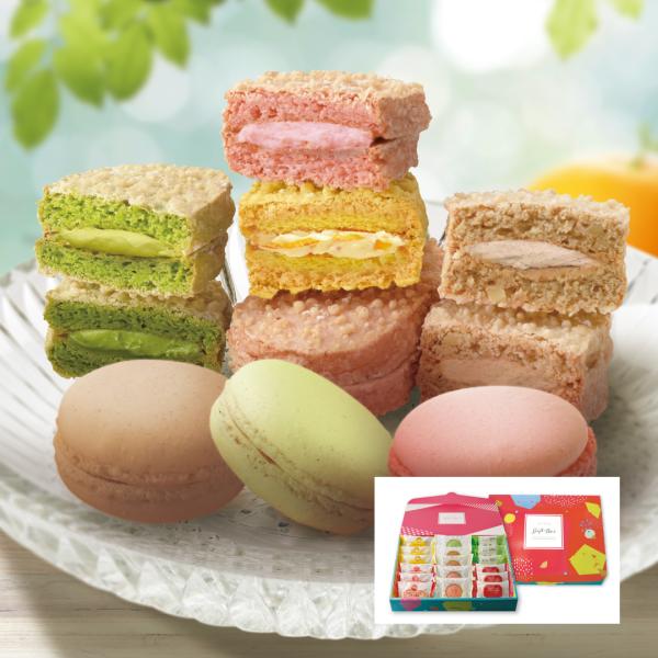 大麦マカロン＆ダクワーズセットB 7種17個入（デザイン箱）【おおむぎ工房】小麦不使用 グルテンフリ...