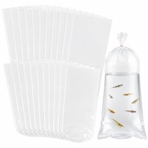 観賞魚 発送用 丸底ビニール袋 透明 20枚 180×450mm 0.06mm厚 国内製造 メダカ シュリンプ 熱帯魚 生体輸送 オークション パッキング袋