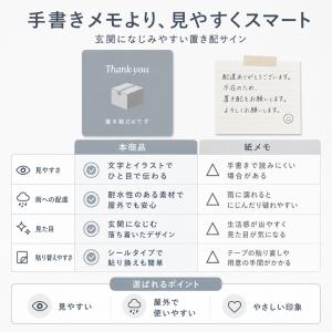 置き配 マグネット 置き配OK 10×10cm...の詳細画像5