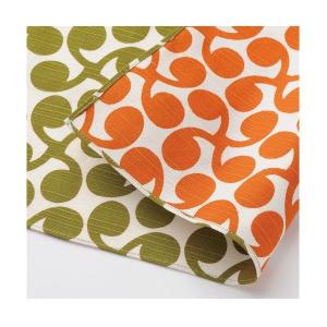 チーフ 伊砂文様 両面ふろしき 48×48 新芽 グリーン/オレンジ