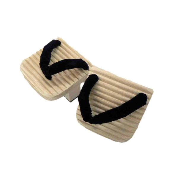 天狗下駄（一本歯下駄）阿波の桐下駄製。Мサイズ〜ＬＬサイズ。No,801・黒鼻緒