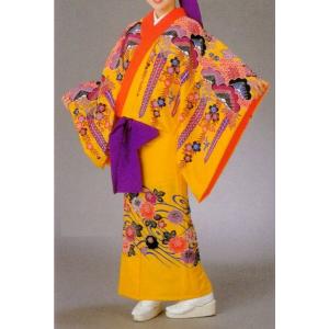 琉球 舞踊 沖縄 民謡 踊り 着物 琉球かすり 小紋 胴抜仕立て上がり