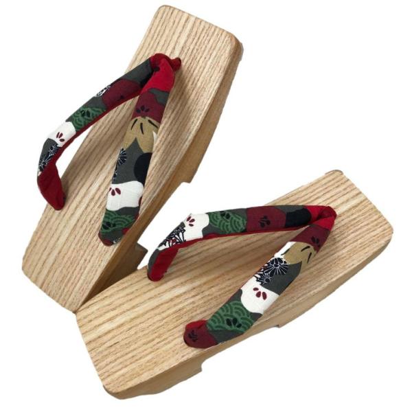 ヒール下駄 「阿波の桐下駄」 阿波しじら鼻緒 徳島地場工芸品 Mサイズ・現品 No.314