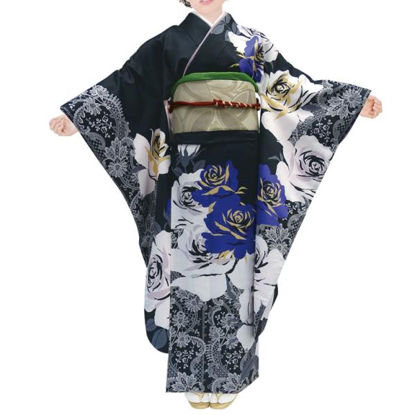 仕立上り振袖 単品 ダスティカラーH・L(アッシュエル) No.202 帯小物は付属しません。派手さ...