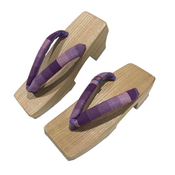 ヒール下駄 「阿波の桐下駄」クリア台  徳島県地場産業工芸品 Lサイズ 24.0cm・現品 No.4...