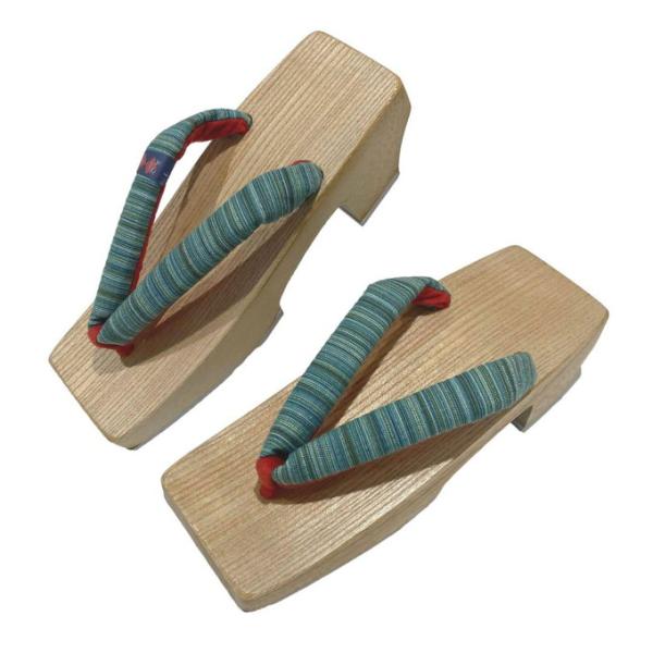 ヒール下駄 「阿波の桐下駄」クリア台  徳島県地場産業工芸品 Mサイズ 23.5cm・現品 No.4...