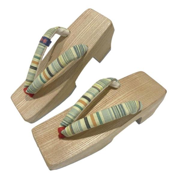 ヒール下駄 「阿波の桐下駄」クリア台  徳島県地場産業工芸品 Mサイズ 23.5cm・現品 No.4...