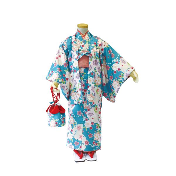 女の子 R・KIKUCHI こどもアンサンブル９点セット、No,01 ・きもの・羽織（羽織紐付）・伊...