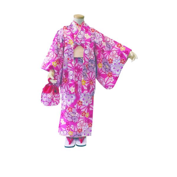 女の子 R・KIKUCHI こどもアンサンブル９点セット、No,03・きもの・羽織（羽織紐付）・伊達...