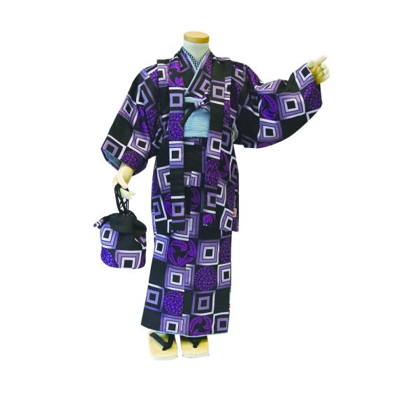 男の子 R・KIKUCHI こどもアンサンブル９点セット、No,09・きもの・羽織（羽織紐付）・伊達...