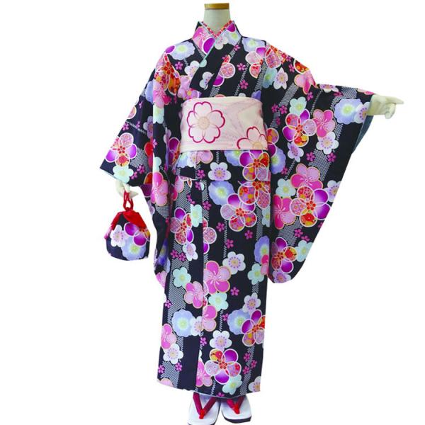 子供 女の子 R・KIKUCHI ジュニアアンサンブル９点セット、No,24 簡単着付きもの・伊達衿...