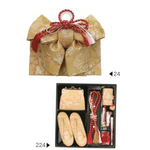 七五三 結び帯 はこせこ祝帯 ペアセット・ mis62-224-set　※メーカーお取り寄せ商品
