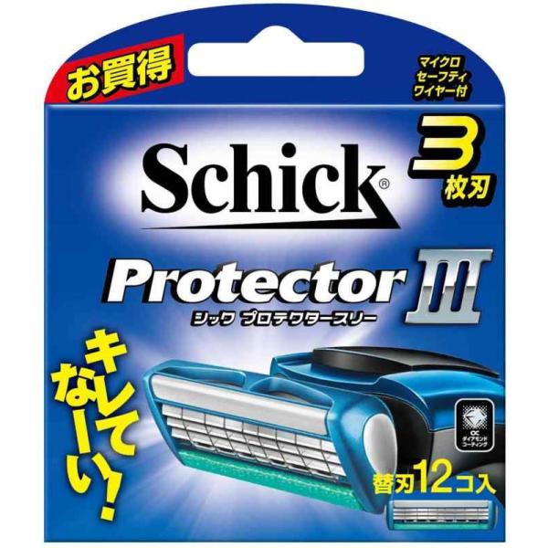 Schick(シック) プロテクタースリー 3枚刃 替刃 (12コ入) 髭剃り カミソリ