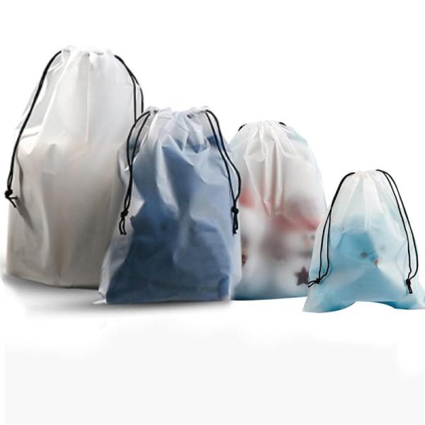 20枚ビニール 巾着袋 セット ４つサイズ 防水 収納袋 旅行用 濡れた水着を入れる袋 収納ポーチ ...