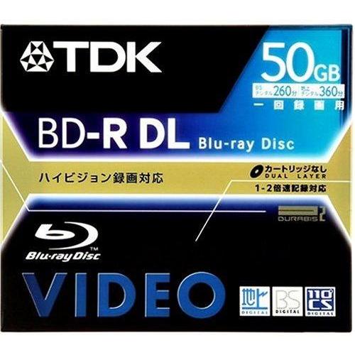TDK 録画用ブルーレイディスク 50GB（片面2層） 追記型 BDV-R50S