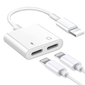 2023新版【MFi正規認証品】iPhone イヤホン 充電 2in1 変換 アダプタ 充電 イヤホン 同時 二股接続ケーブル iphone 用 イヤ｜ooonline