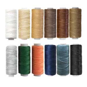 蝋引き糸 ロウビキ ワックスコード 蝋引き紐 レザークラフト 工具 12色 手縫い 編み 手芸 紐 DIY 糸 ろう引き糸 (30MーA)の商品画像