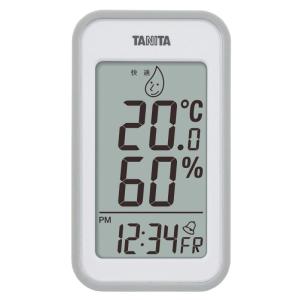 タニタ 温湿度計 大画面 一目で室内環境がわかる 時計 カレンダー アラーム 温度 湿度 デジタル ...