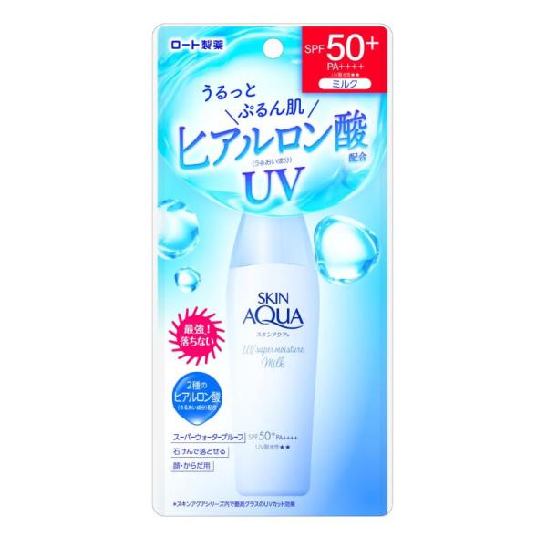 スキンアクア スーパーモイスチャーUVミルク 40ml(ヒアルロン酸配合UV、汗水に強いミルク、SP...
