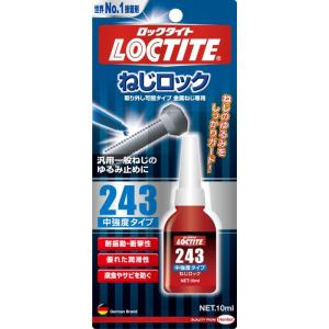 LOCTITE(ロックタイト) ねじロック 243 中強度タイプ 10ml - 金属製ねじのゆるみ止め及びシール、中強度の汎用のねじゆるみ止め用接着剤｜ooonline