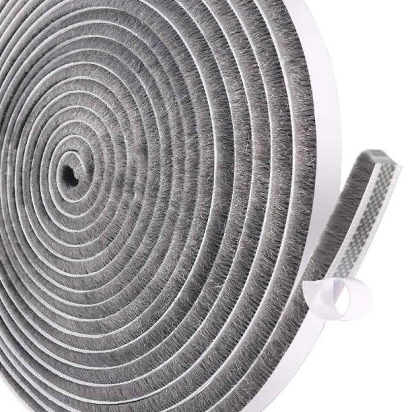 Leobro 隙間モヘアテープ - ネット戸用 10m×9mm×9mm グレー モヘア すき間シール...