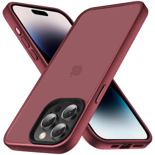 COSOIK iPhone 15 Pro 用 ケース 半透明 衝撃吸収 米軍MIL規格取得 マット感...