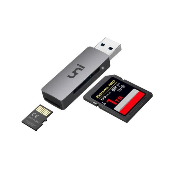 uniAccessories SDカードリーダー【超小型 2-in-1】USB3.0 カードリーダー...