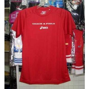 XT6304アシックス背文Tシャツ投てき種目赤×白S☆新品☆即決価格*