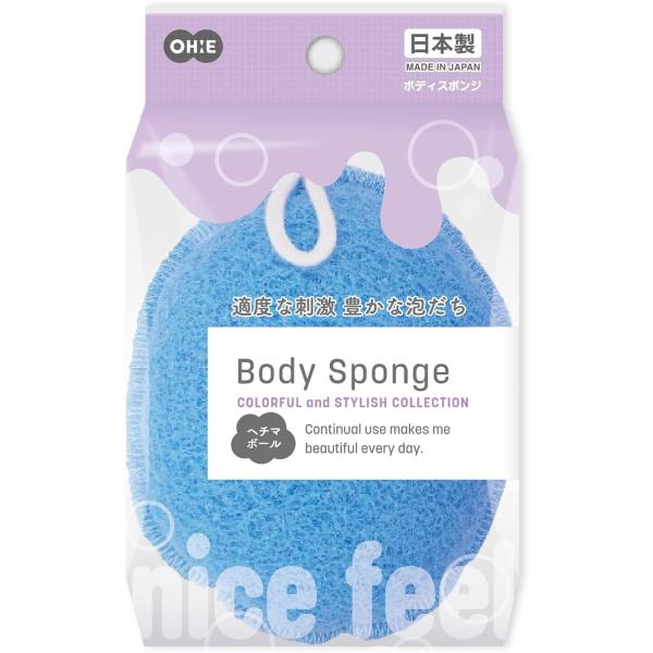 【送料無料・一部地域を除く】【まとめ買い１０個】オーエ ボディスポンジ  ブルー BC ヘチマボール