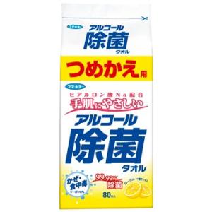 フマキラー アルコール除菌タオル つめかえ用 80枚入｜oosaki