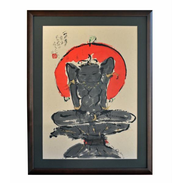 徳永貞一「尊き宝」日本画（墨彩画）【1点物】作品番号4