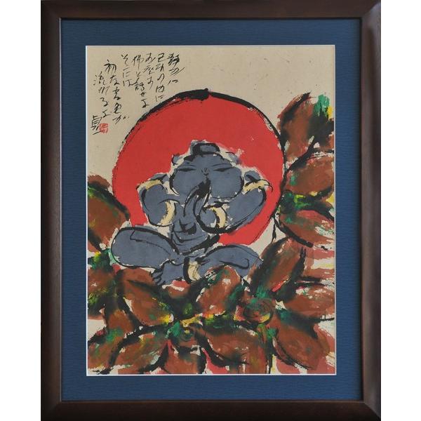 徳永貞一「初な音色」日本画（墨彩画）【1点物】作品番号18