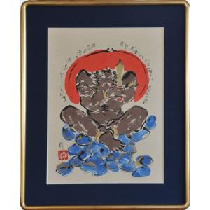 徳永貞一「元気の源」日本画（墨彩画）【1点物】作品番号20