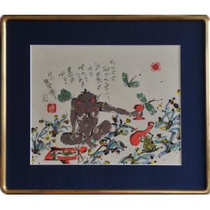 徳永貞一「今をありがとう」日本画（墨彩画）【1点物】作品番号5