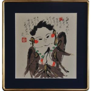 徳永貞一「咲かせにゃなるまい」日本画（墨彩画）【1点物】作品番号25