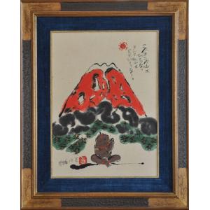 徳永貞一「ひとつひとり」日本画（墨彩画）【1点物】作品番号26