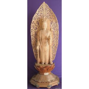 仏師 萩原文義作 木彫仏像 #1「十一面観音立像」身丈84cm総丈156cm