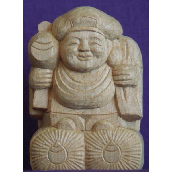 仏師 萩原文義作 木彫仏像 #62「大黒天像」身丈4.5cm総丈7.5cm