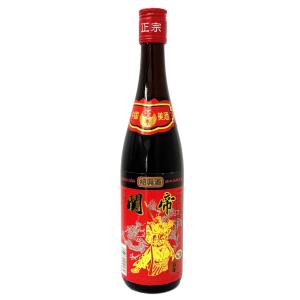 旧ボトル希少【紹興酒】関帝陳年 花彫老酒 5年 17度 600ml