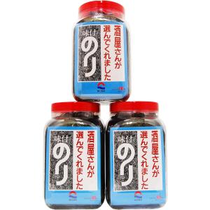 「酒屋さんが選んでくれました 味付のり」 内容量 全型25枚 4切100枚×３個セット（一般的なサイズの2倍の海苔が100枚入った大容量パックです）｜酒・食品・雑貨のオオシマ